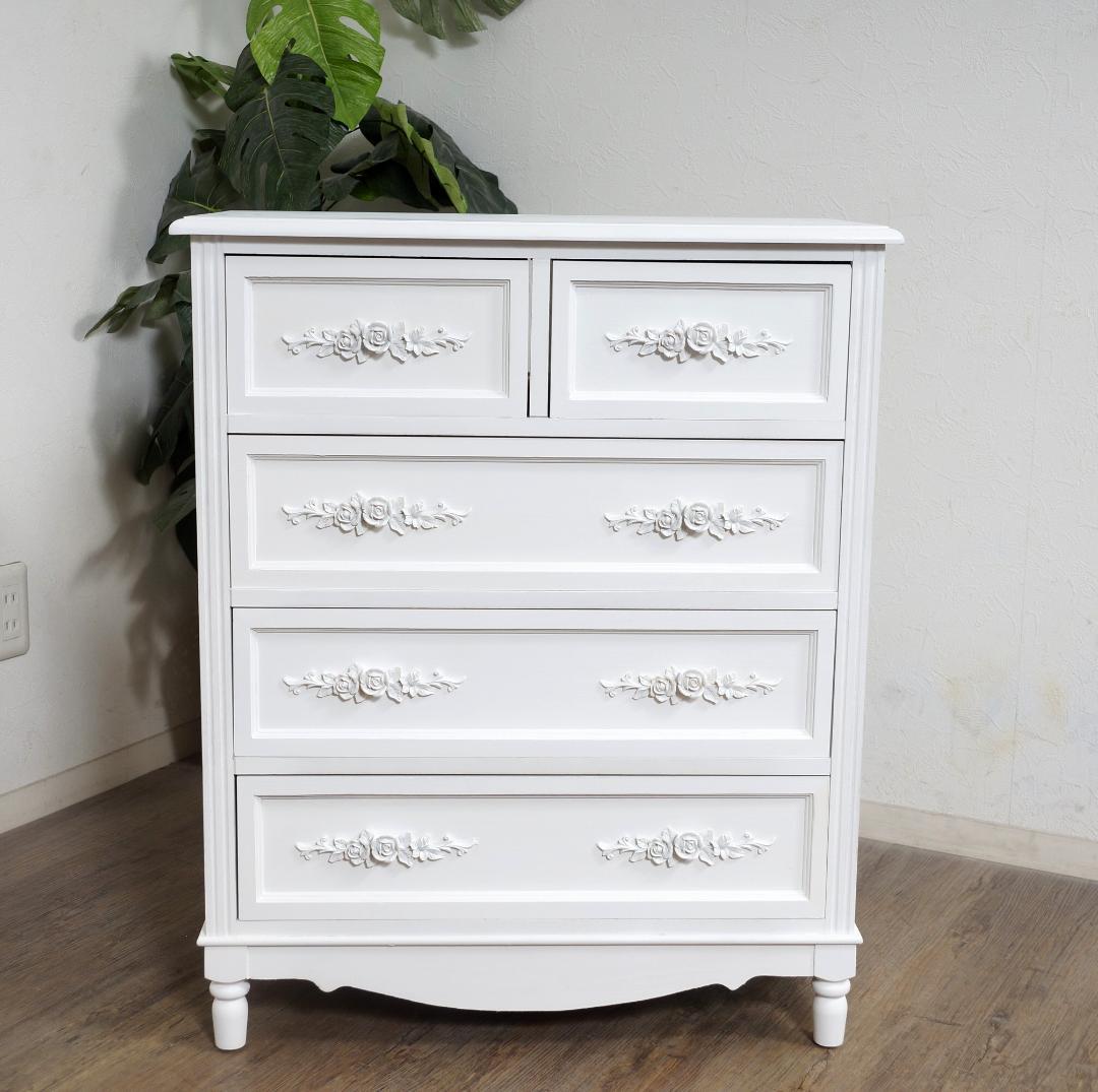 【新品・未使用】　ヨーロピアン調　チェスト４段5杯　洋タンス　箪笥　完成品