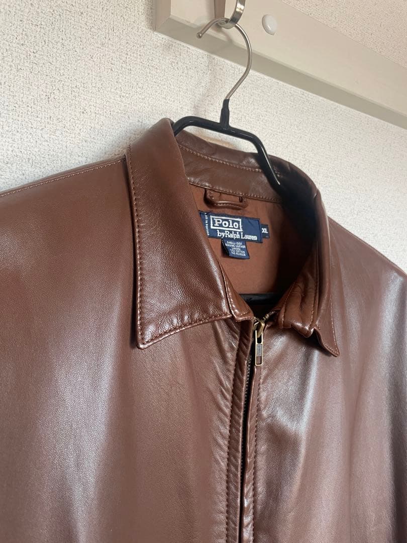 専用　90s polo ラルフローレン　スイングトップ　レザージャケット