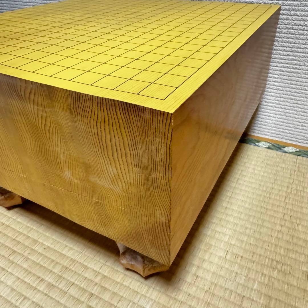 高級　本格派　囲碁盤　碁笥　碁石　脚付き　ヘソ有　新榧　柾目　蛤碁石　那智黒石