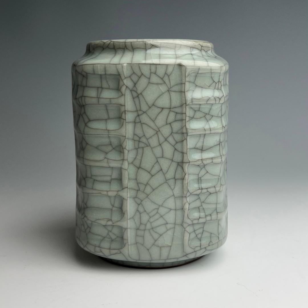 哥窯 琮式瓶 中国古玩 中国美術 唐物 擺件