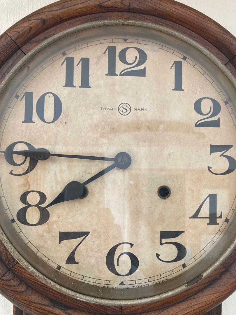 昭和レトロ　精工舎　ゼンマイ式振り子時計 ボンボン時計　稼働品⑤