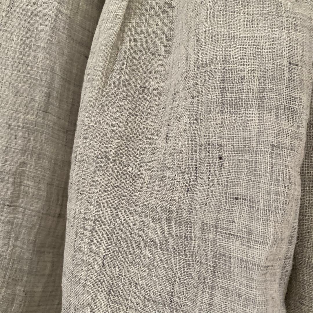 中川政吉商店　麻のかや織　キュロットスカート 薄墨色　未使用品