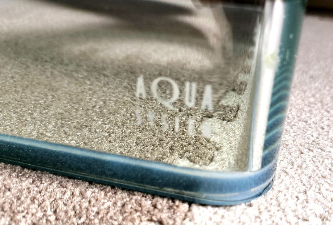 オーバーフロー曲げガラス水槽 濾過槽　セット　排水管付き