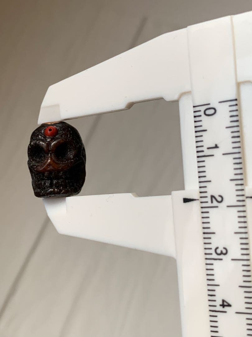 呪物　カパラ　チベット　カパーラ　頭蓋骨　数珠　根付　クマントーン　プラクルアン