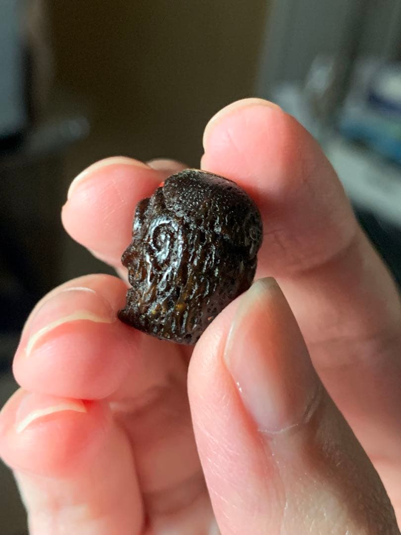 呪物　カパラ　チベット　カパーラ　頭蓋骨　数珠　根付　クマントーン　プラクルアン