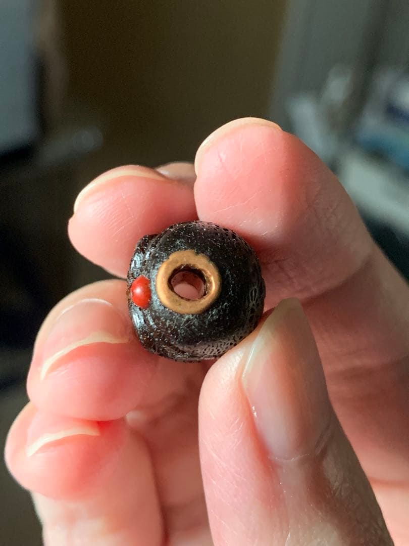 呪物　カパラ　チベット　カパーラ　頭蓋骨　数珠　根付　クマントーン　プラクルアン