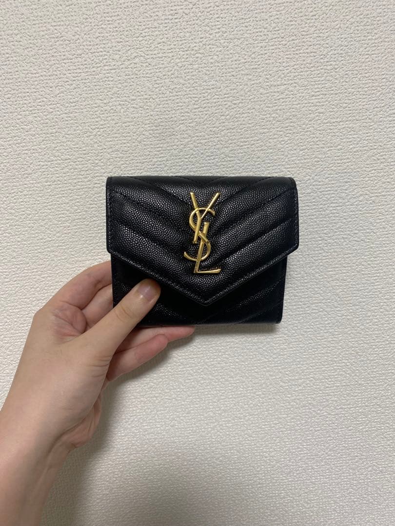 サンローラン 三つ折り財布 コンパクトウォレット