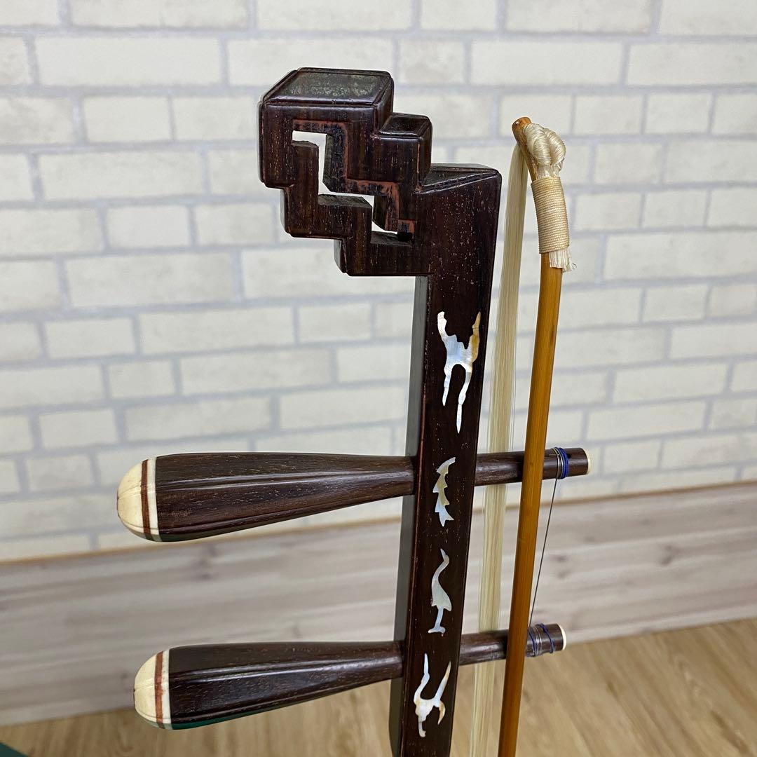 二胡 弦楽器 上海敦煌 弓 ハードケース付き