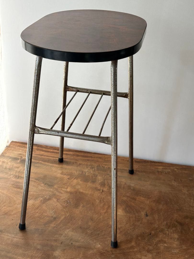 ヴィンテージ　鉄脚テーブル　古道具　アンティーク　古家具　昭和レトロ　当時物