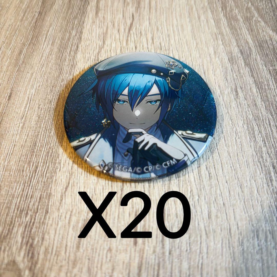 プロセカ KAITO グリッター缶バッジ グリ缶 40a