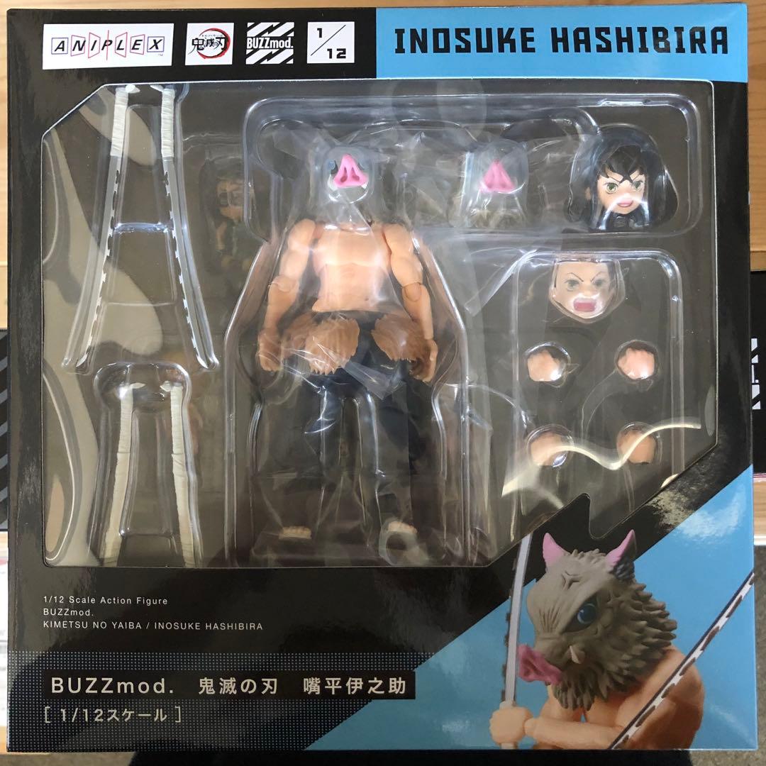 新品BUZZmod. 鬼滅の刃 我妻善逸 嘴平伊之助 煉獄 1/12 スケール