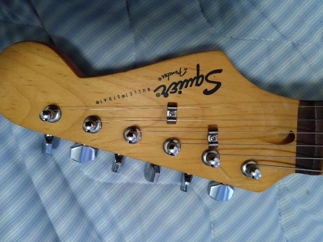 Squire Fender スクワイヤー ストラト黒 美品 フジゲン 改造品