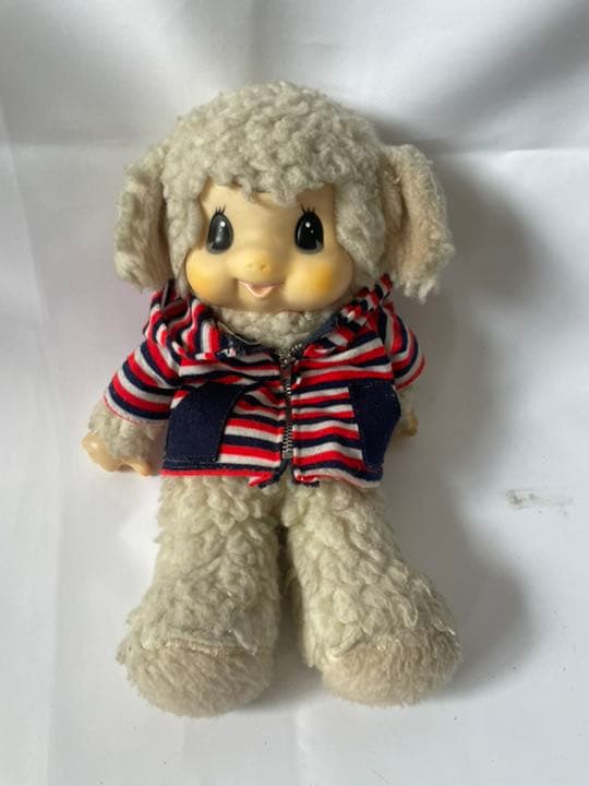 セキグチ 旧ロゴ 仔羊 ぬいぐるみ パーカー付き 当時物 昭和レトロ 羊 ヒツジ