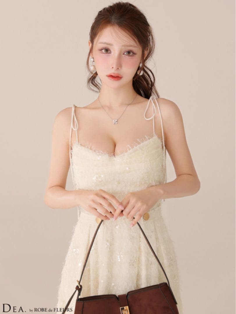 DEA by ROBE de FLEURS アイボリーキャバドレス S