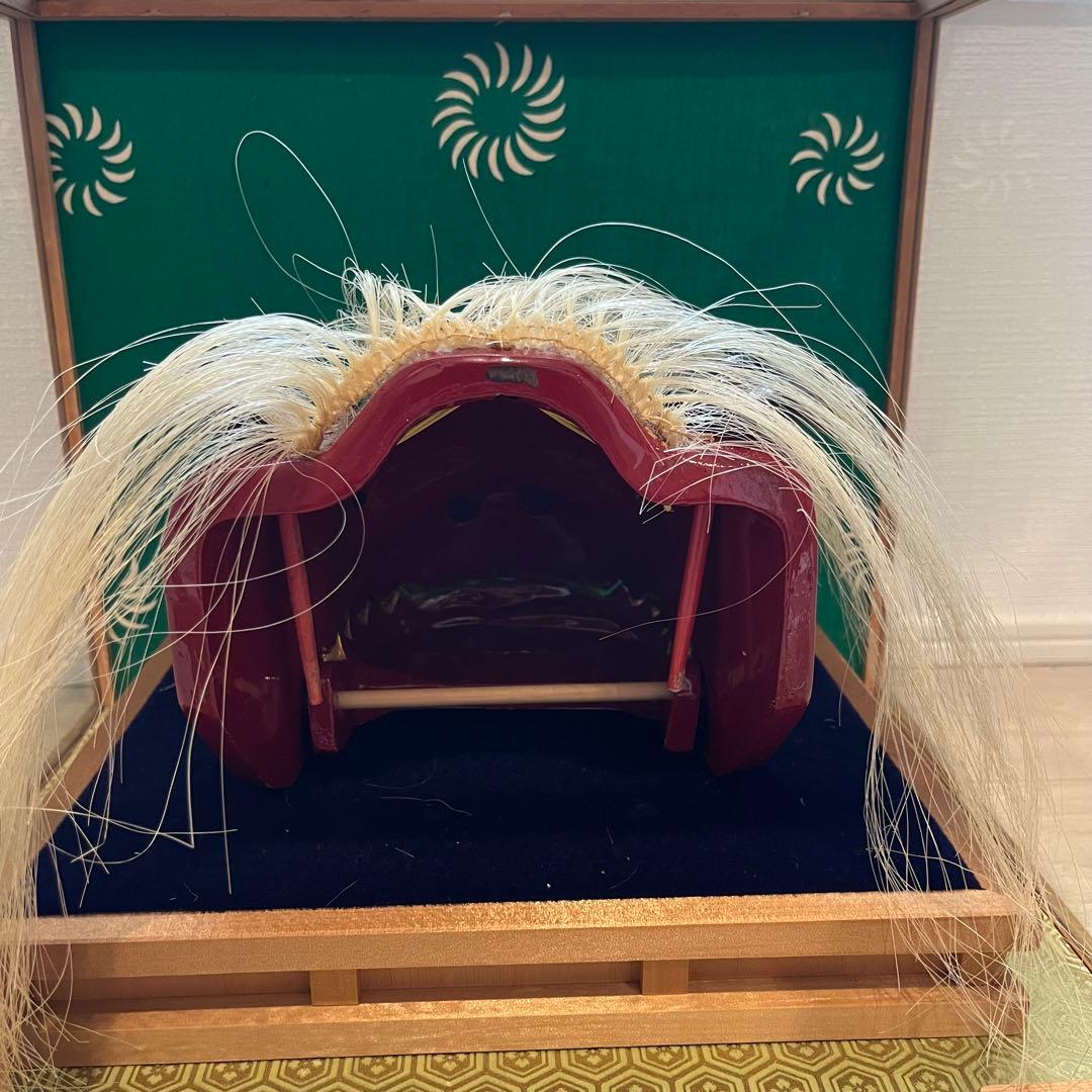 .獅子舞　獅子頭　木彫　魔除け　祭　置物　古美術　神楽 木製 木彫 正月