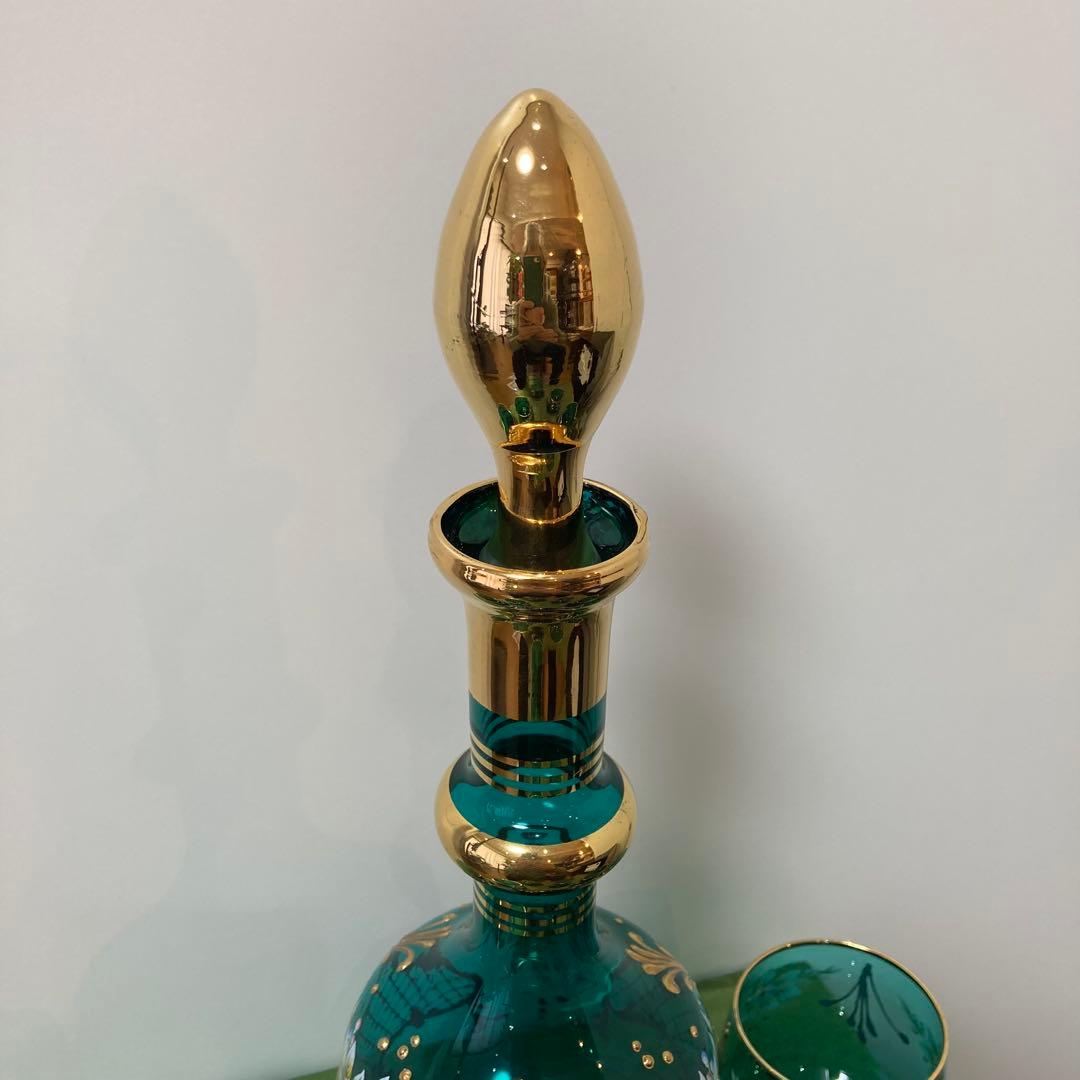 ベネチアンガラス デカンタとグラスセット