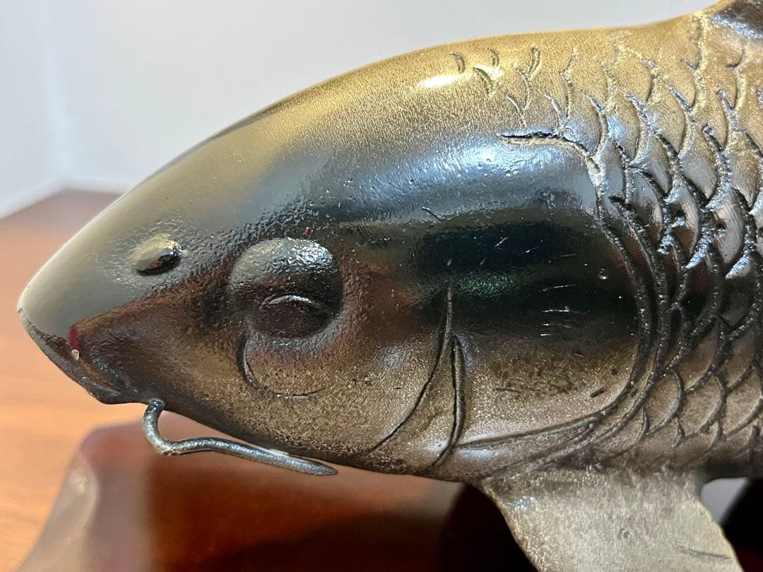 大双鯉　高級美術工芸品　置物