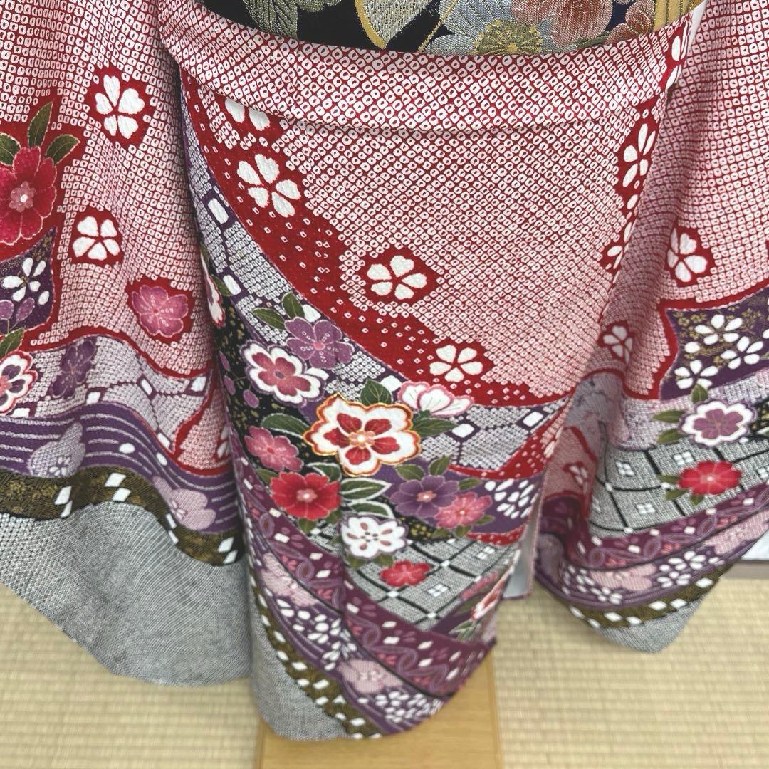 正絹 振袖 長襦袢セット古典柄熨斗模様トールサイズ