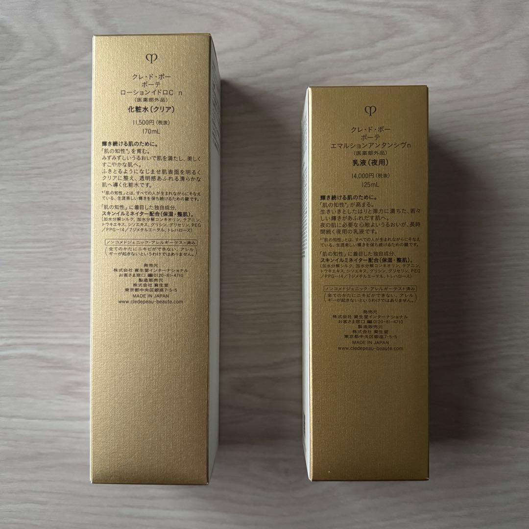 クレ・ド・ポーボーテ　エマルションアンタンシヴｎとローションイドロＣｎ