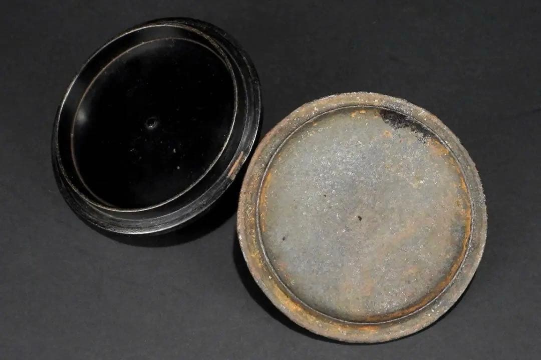 【ウラン】時代 古鉄 風炉 桧垣風炉 窶風炉 漢詩茶飯釜 替蓋付 煎茶道具