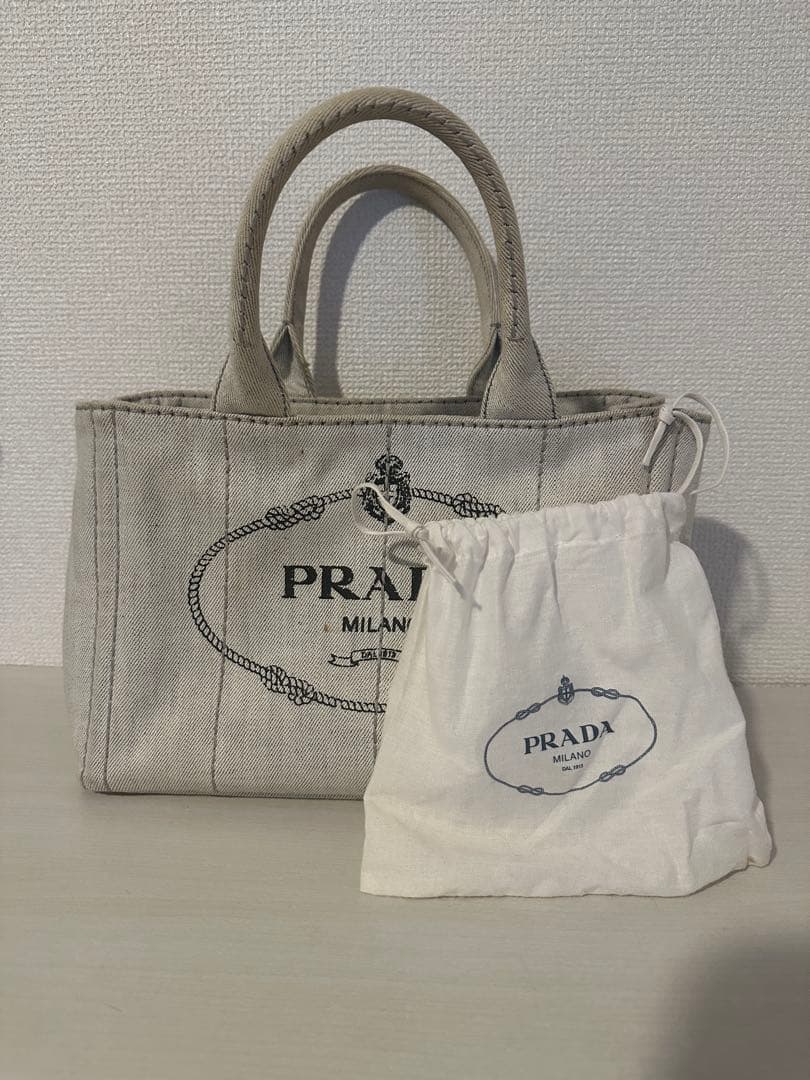 PRADA プラダ 2WAY デニム生地ショルダーバッグ