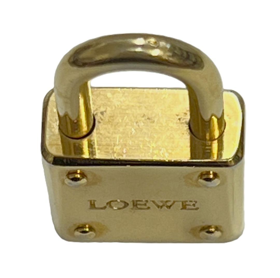 ロエベ カデナ＆キー＆クロシェット 南京錠 ゴールド 中古品 (93085)