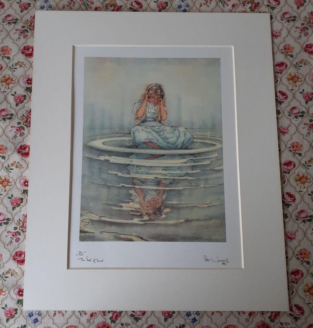 ☆サイン入りリトグラフと洋書絵本☆不思議の国のアリス