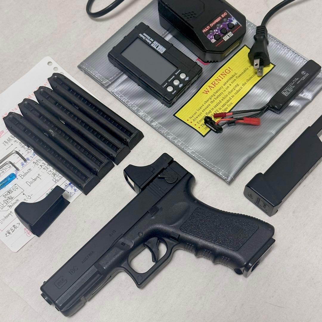 【Rin】東京マルイ 電動ハンドガン G18C 100連マガジン リポ化