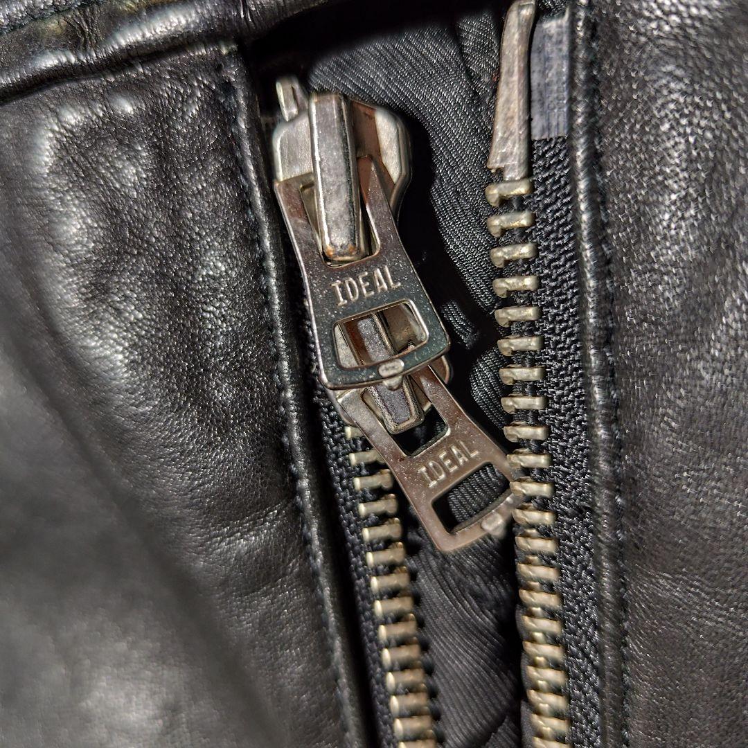 美品【 SHIPS 】 ✦ シップス ラム レザー ライダース ジャケット 黒