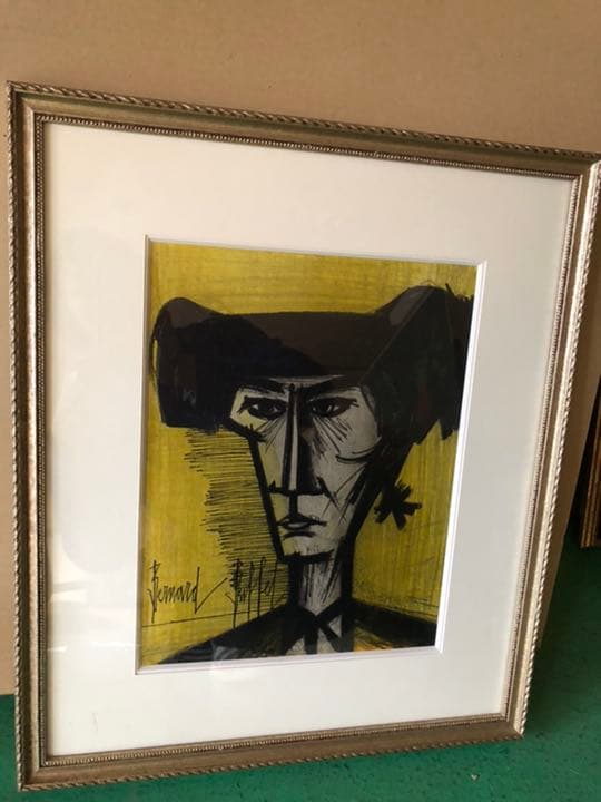 ベルナール ビュッフェ リトグラフ トレロ 版画 額縁 額 1968年