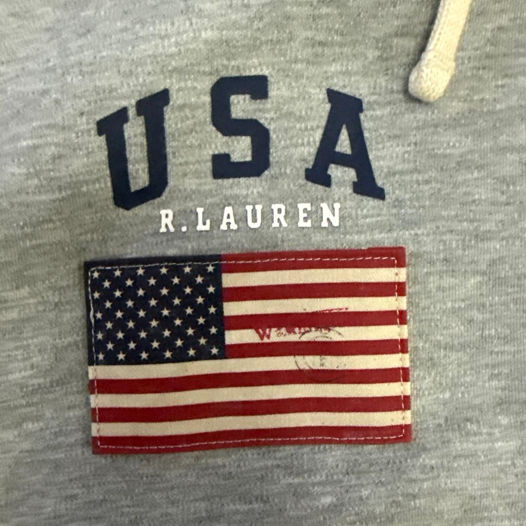 Polo Ralph Lauren グレー フルジップパーカー ビッグポニー S