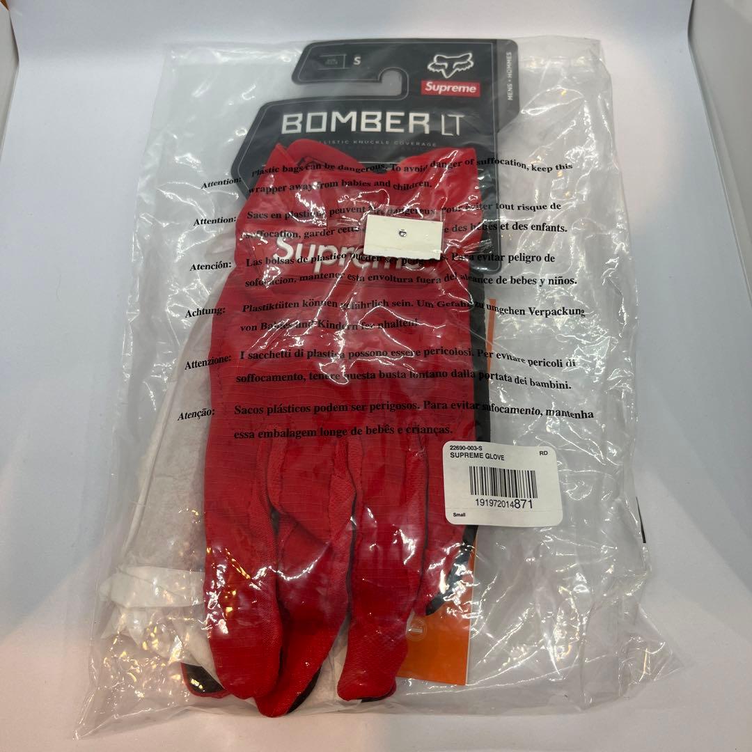未使用品　18SS Supreme Fox Racing Gloves 赤 S