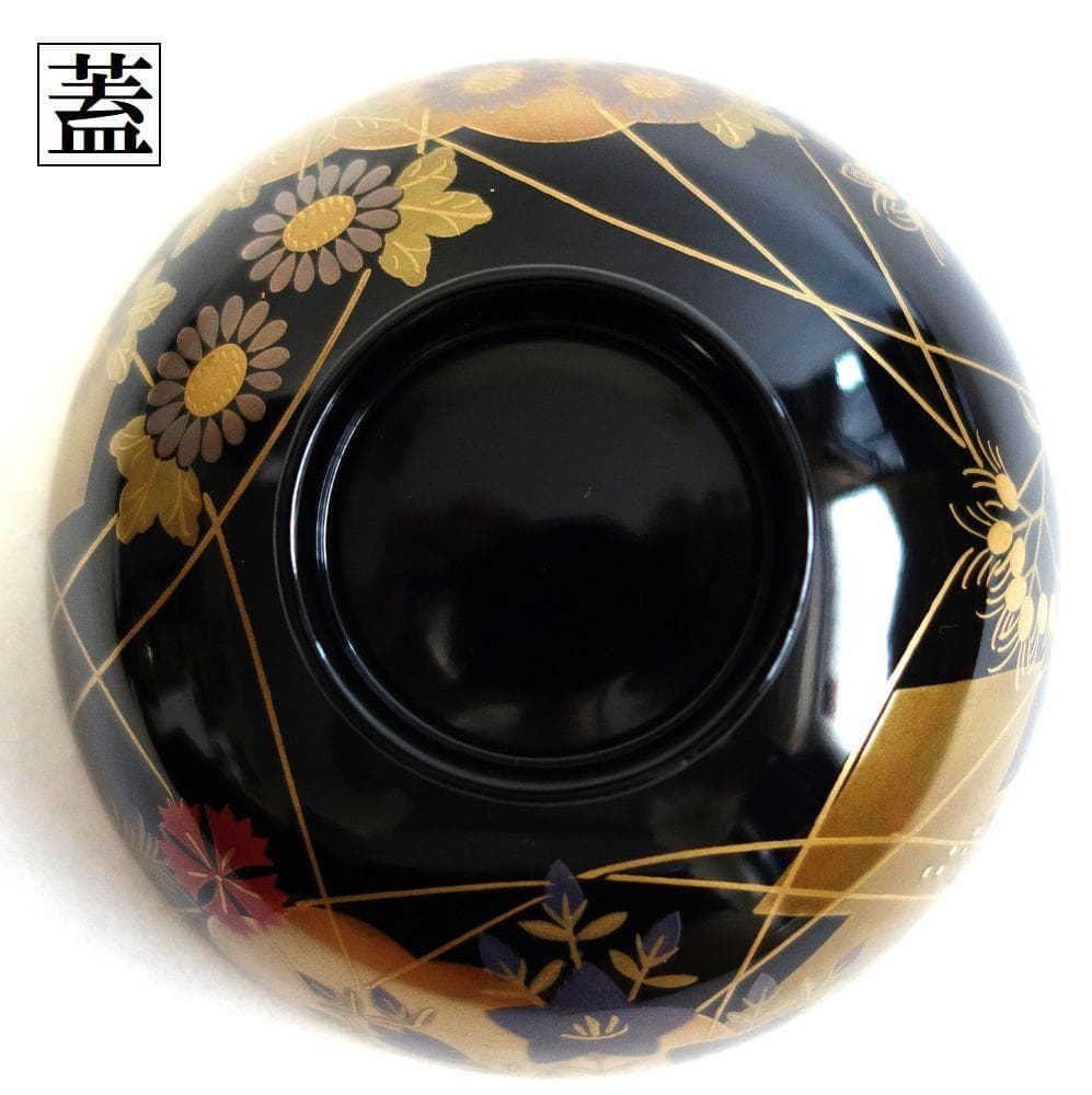 輪島塗 秋草 蒔絵 吸物椀 ５客