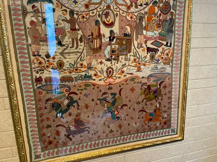 ノクシカタ刺繍　大型タペストリー　国内額装