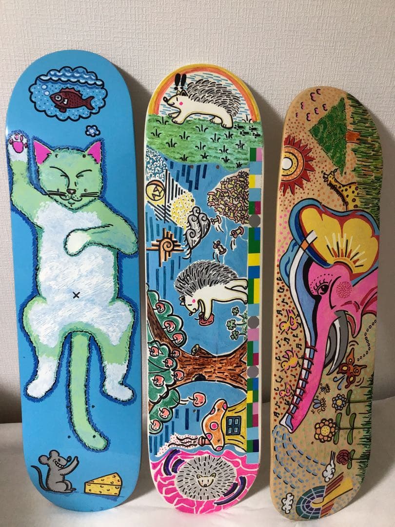 スケートボードデッキ 3枚