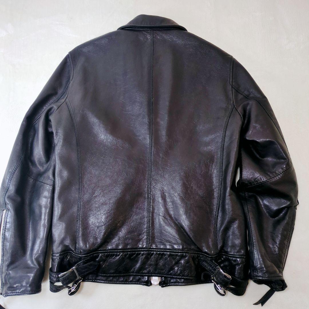 【美品】ナノユニバース ラムレザー シングルライダース S 黒