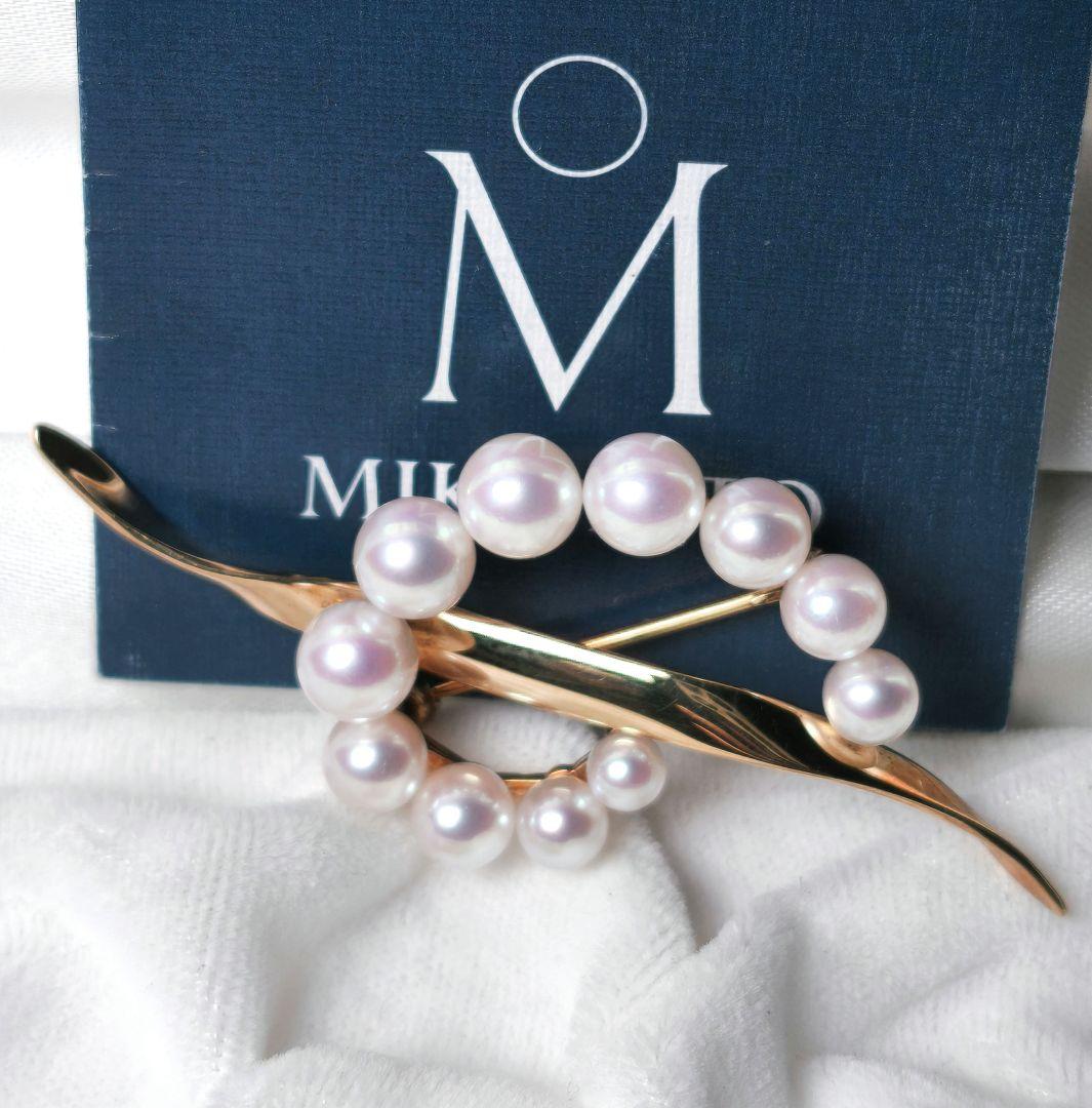 【美品 最高級】ミキモト ブローチ パール サークル K18 愛子様 ご着用 箱