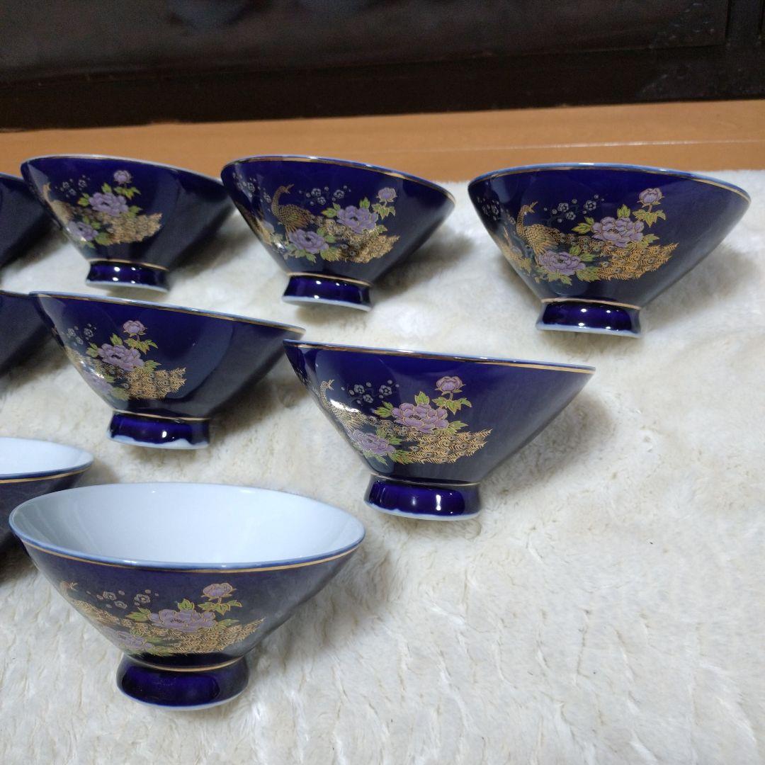 九谷焼　古九谷　茶碗　9つ