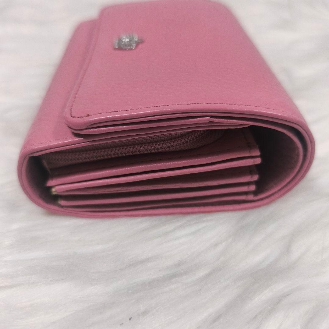 【lightone様】傳濱野　カードが最大40枚二つ折財布リトロ　コーラルピンク