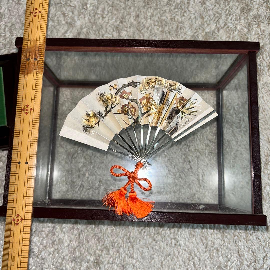 ゆうこです。 武比古作、純銀扇、松竹梅