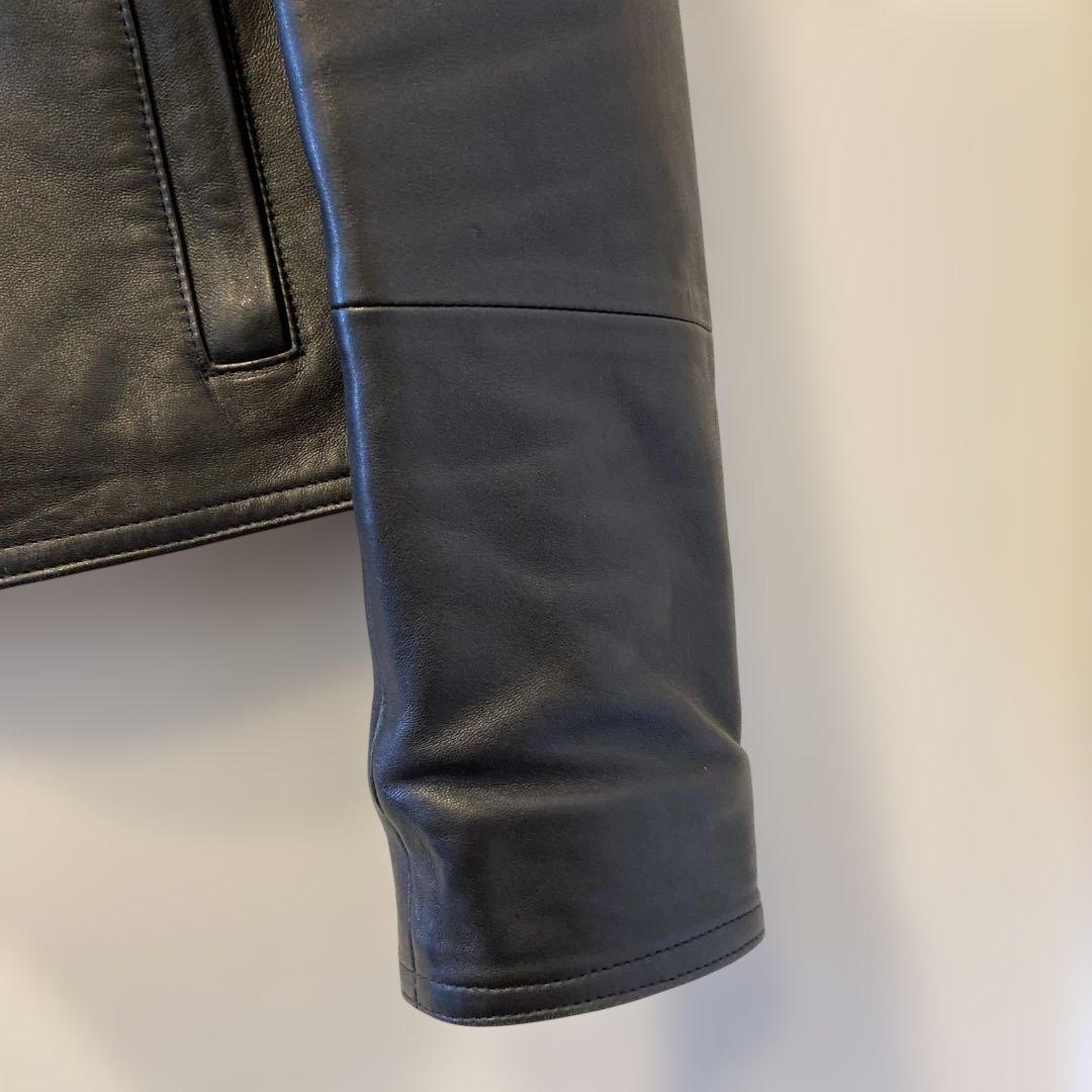 EMMETI エンメティ　アッカ　黒　46 シングルライダースジャケット