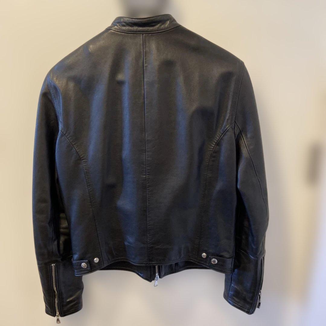 EMMETI エンメティ　アッカ　黒　46 シングルライダースジャケット