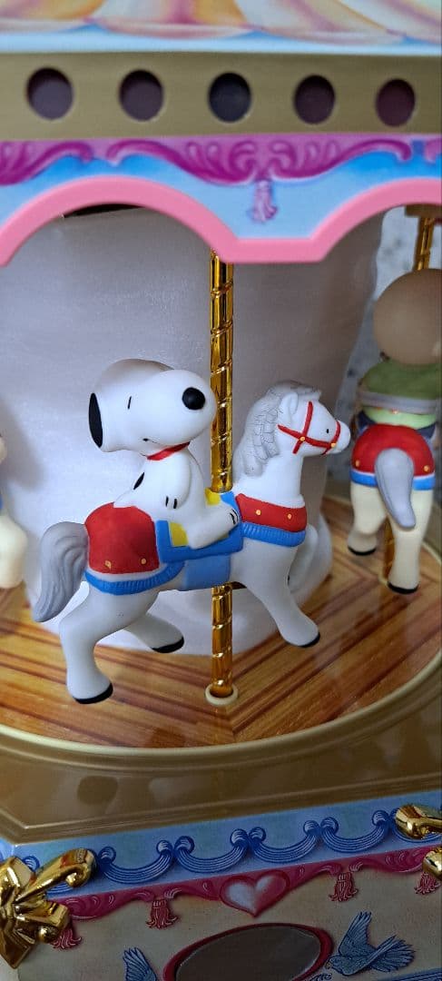 スヌーピー 陶器 吉徳 オルゴール カセット メリーゴーランド ブリキ
