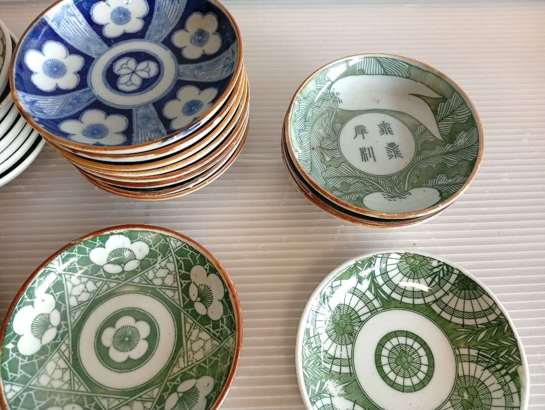 【専用】印判皿 明治～大正 縁起物 骨董皿 アンティーク まとめて 26枚