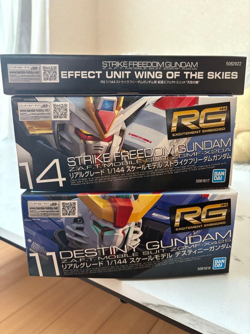 RG ストライクフリーダム＋拡張エフェクトユニット&RGディスティニーガンダム
