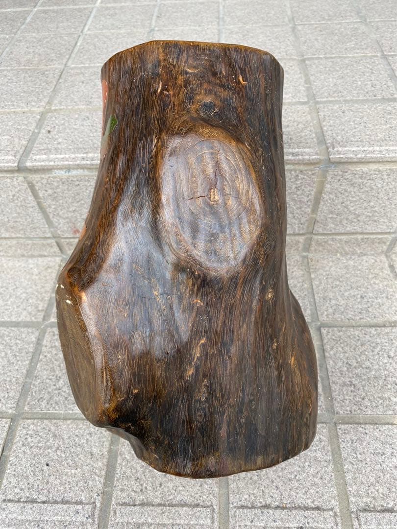 ヴィンテージ・天然木製.水盤.オブジェ! レア! 昭和レトロ! 未生流!
