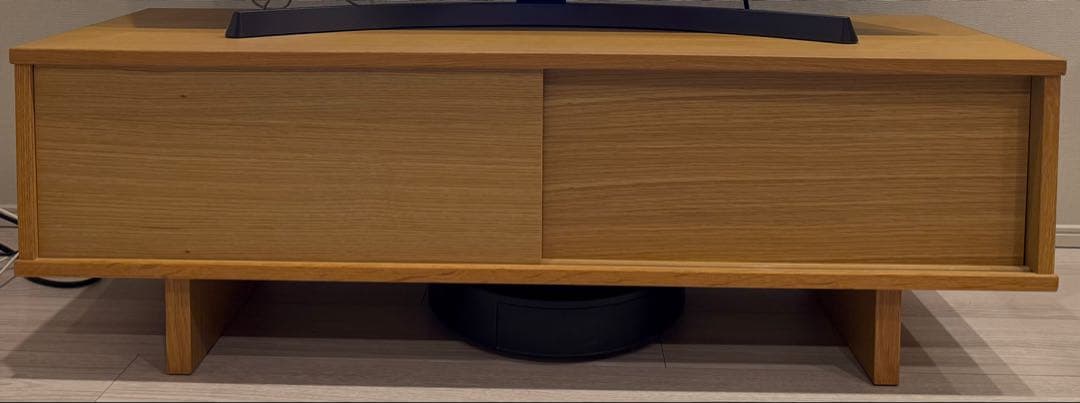 無印用品　テレビ台　AVラック　オーク材　幅110cm 引き戸