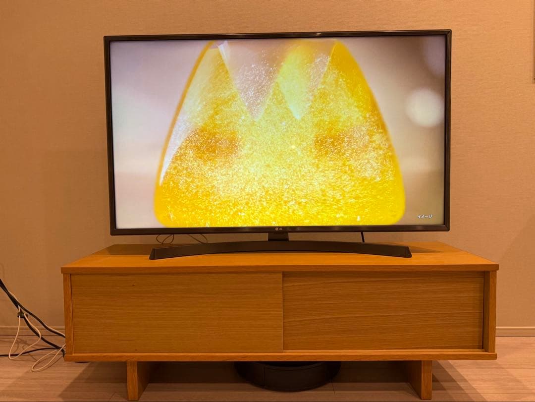 無印用品　テレビ台　AVラック　オーク材　幅110cm 引き戸
