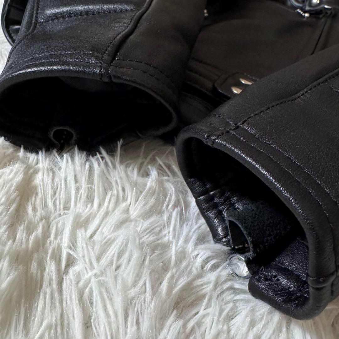 極美品/希少モデル✨KADOYA ライダースジャケット　ブラック　牛革　レザー