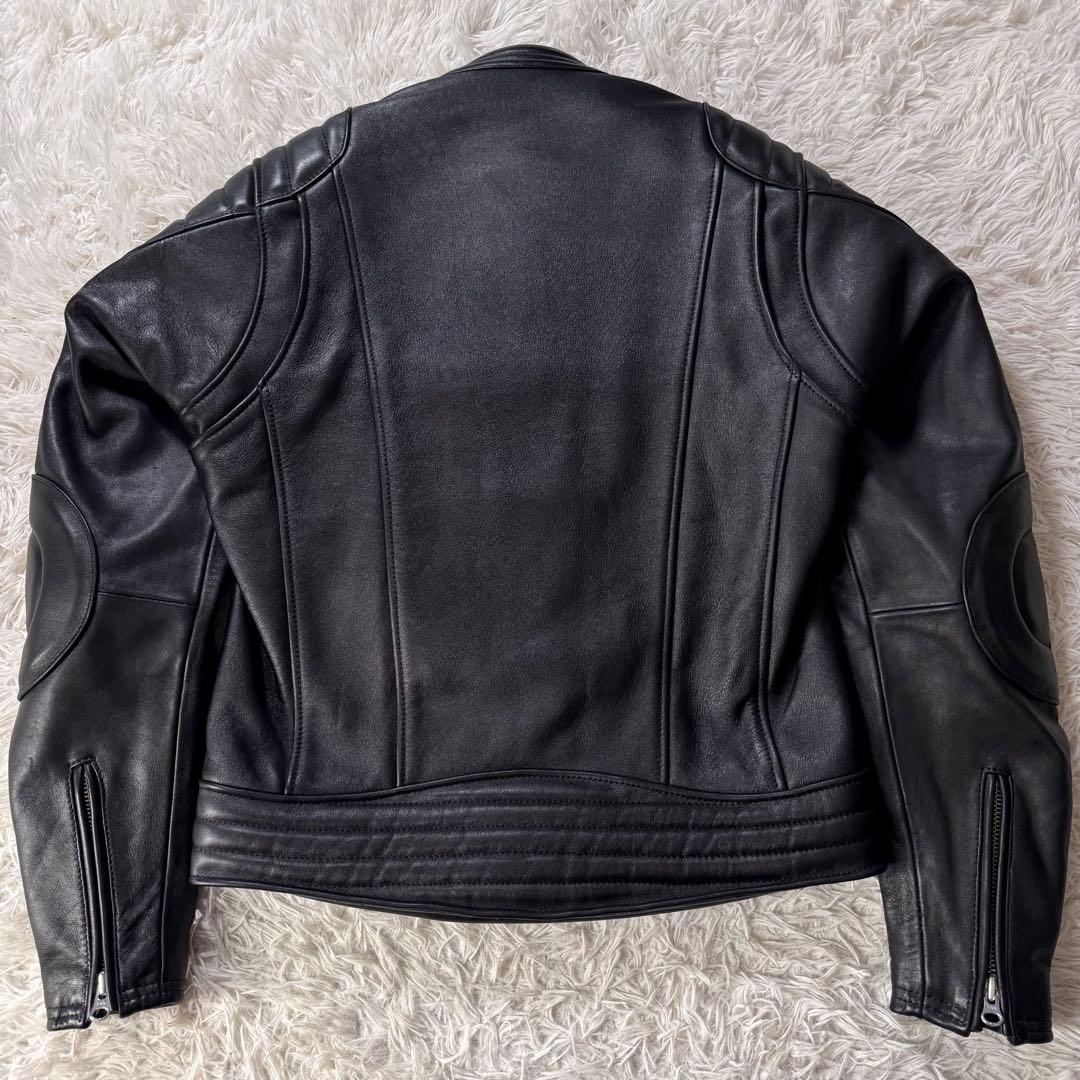 極美品/希少モデル✨KADOYA ライダースジャケット　ブラック　牛革　レザー